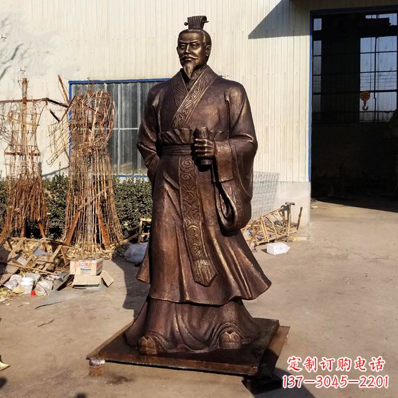 安阳高质量汉武帝刘彻铜雕塑像