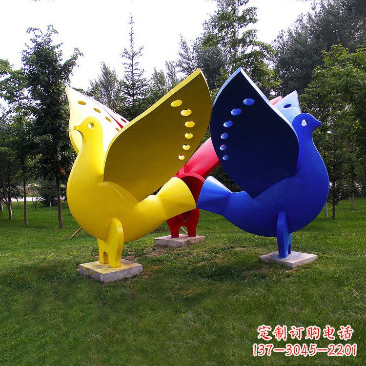 安阳象征和平的和平鸽雕塑