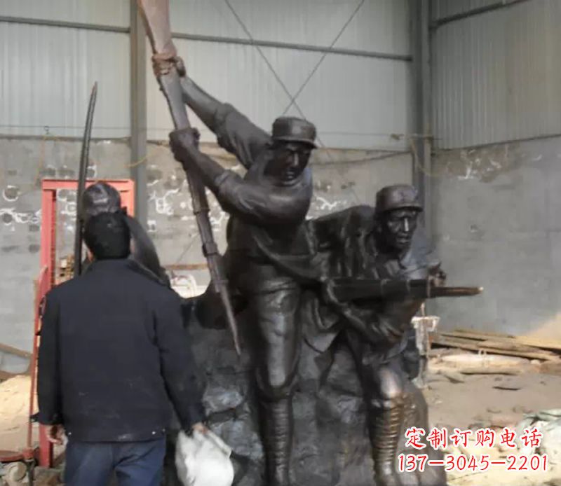 安阳细腻精美的红军雕塑