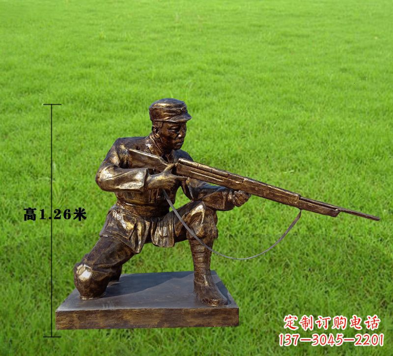 安阳纪念红军铜像,精美文物雕塑