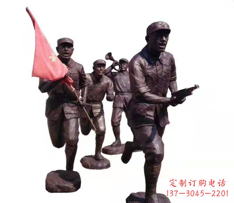 安阳传承热血精神,纪念红军英雄:红军人物雕塑