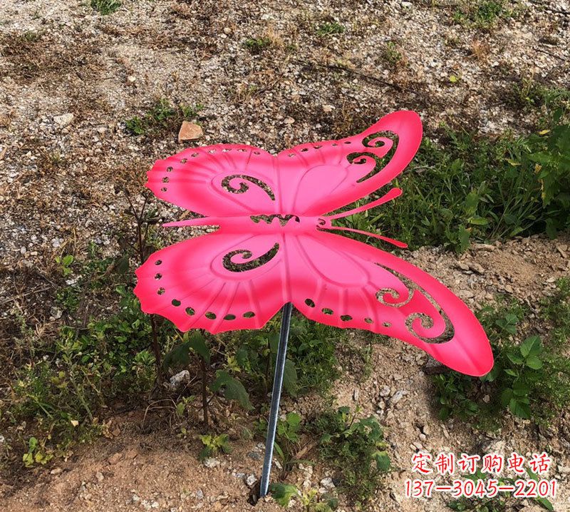 安阳红色铁艺不锈钢蝴蝶雕塑