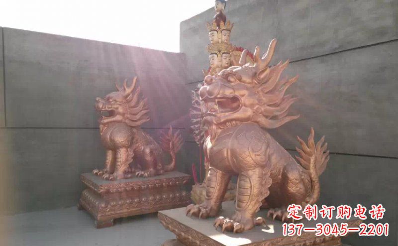 安阳红铜麒麟-财富吉祥之神