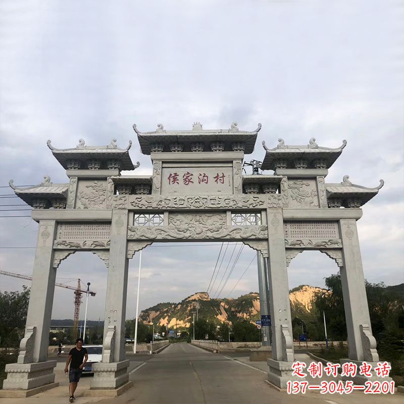安阳精美牌坊雕塑让您的品牌更加出彩