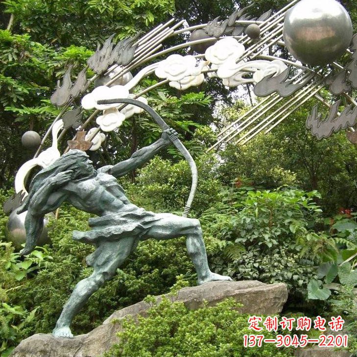 安阳华夏传统精美后羿射日雕塑
