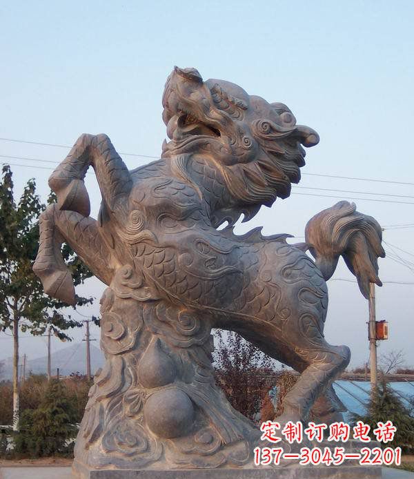 安阳精美独特的麒麟神兽石雕