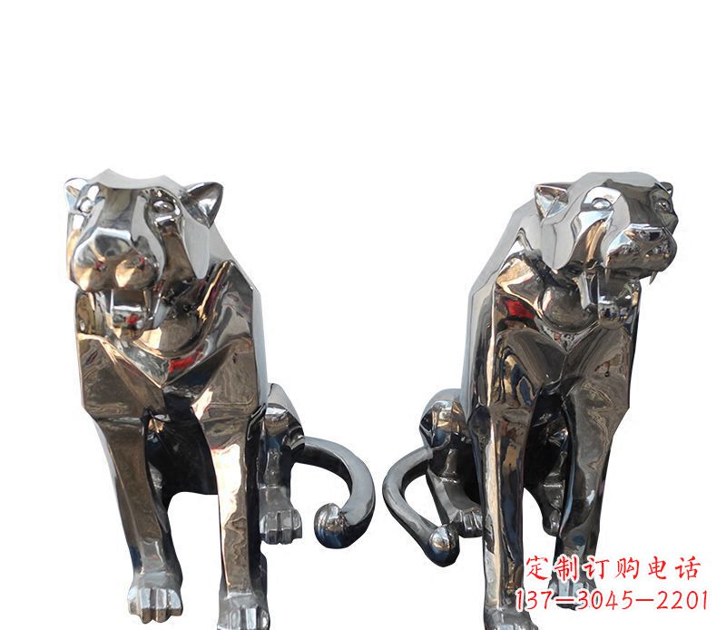 安阳中领雕塑专业制作室外豹子雕塑