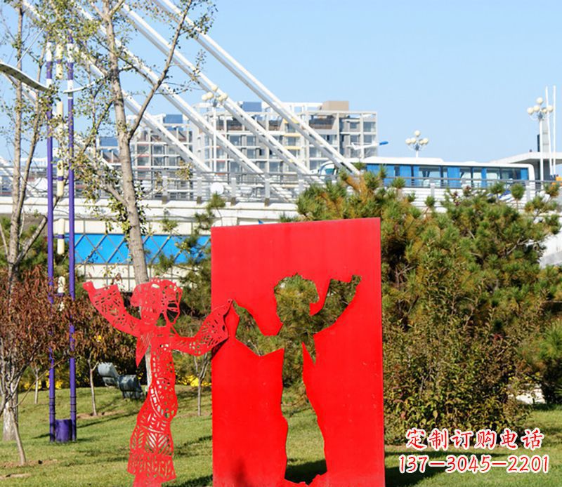 安阳全新设计:不锈钢皮影戏雕塑