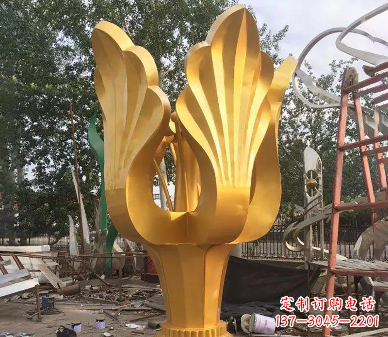安阳精美紫荆花不锈钢雕塑