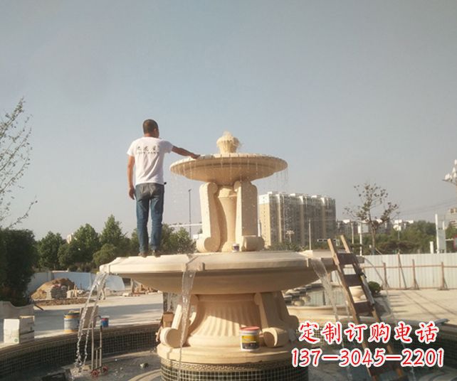 安阳艺术喷泉石雕,实现室外屋顶空间美化