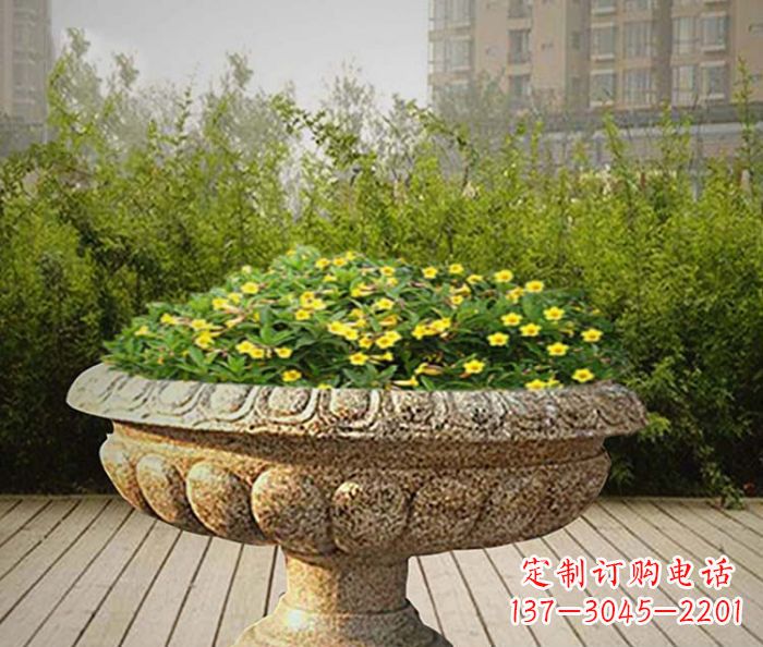 安阳花岗岩花盆小区石雕