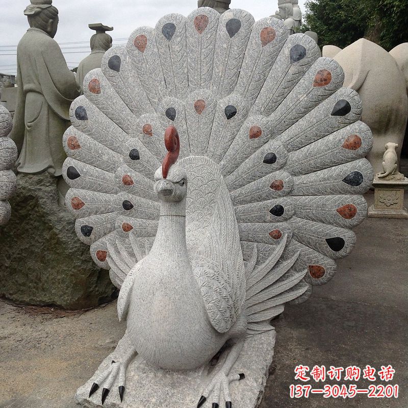 安阳花岗岩孔雀雕塑——艺术与文化交融