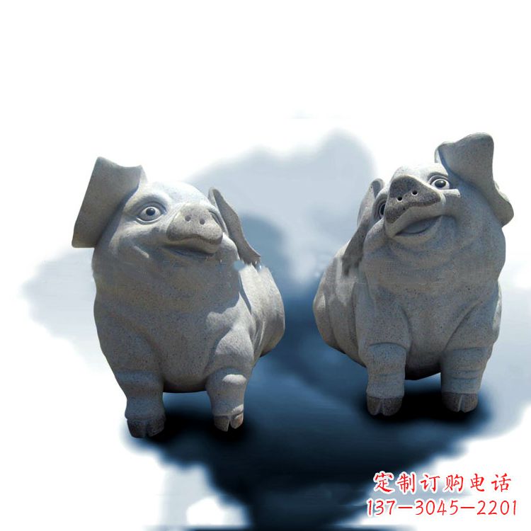 安阳花岗岩动物雕塑-可爱的福猪