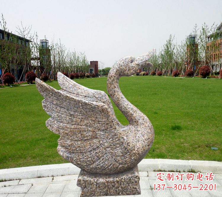 安阳中领雕塑推出的浪漫喷水天鹅雕塑,它是一件…