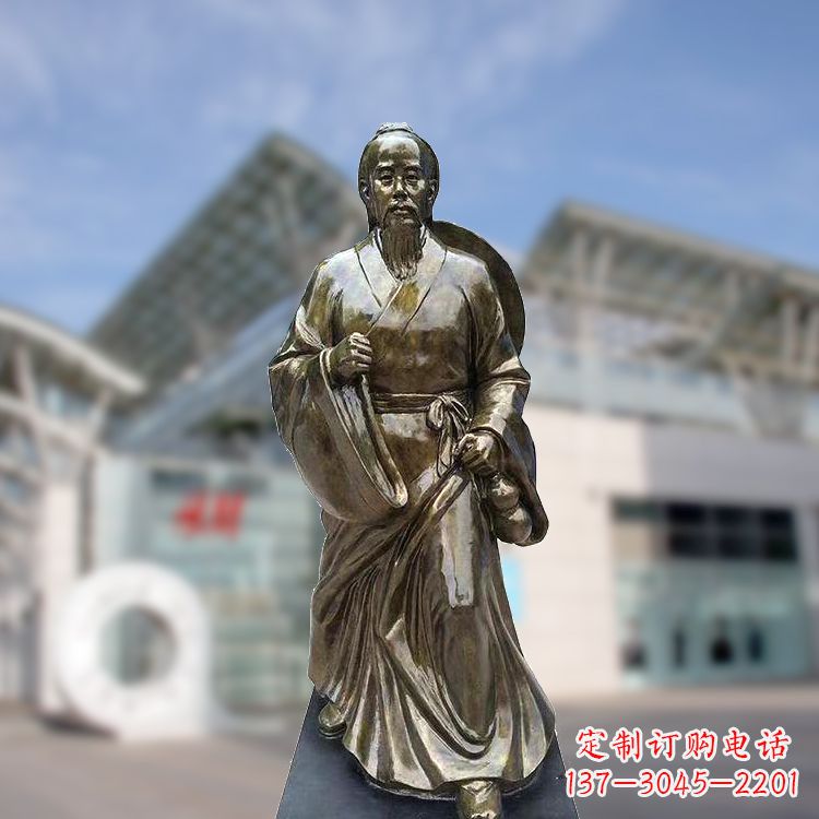 安阳华佗仿铜雕塑,雕刻技艺精湛