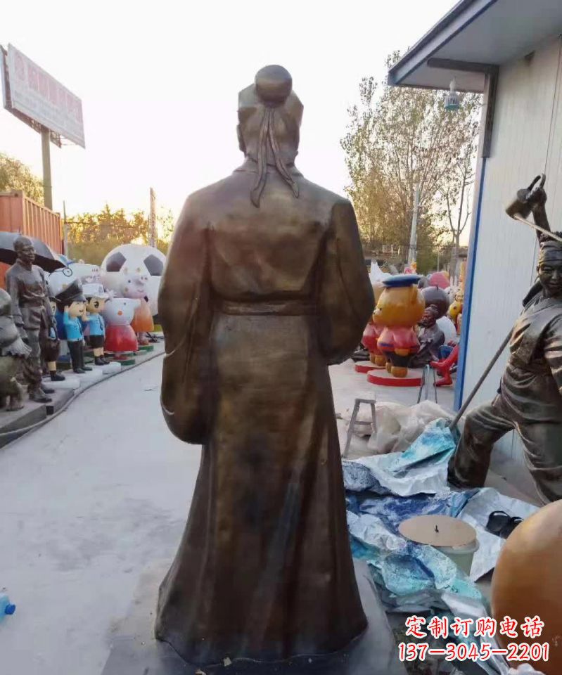 安阳精美雕塑永流传——华佗名医铜雕(定制)