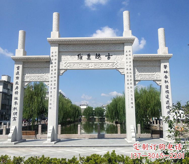 安阳华伟石雕牌坊，顶尖定制雕塑