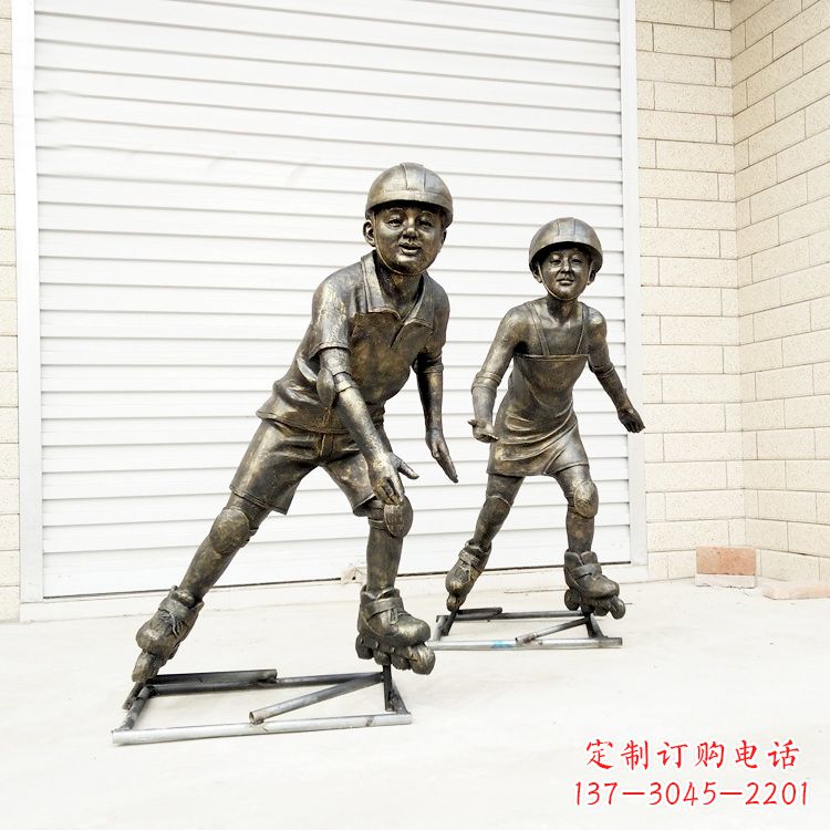 安阳中领雕塑:仿铜小孩雕塑