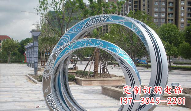 安阳环形不锈钢圆环雕塑