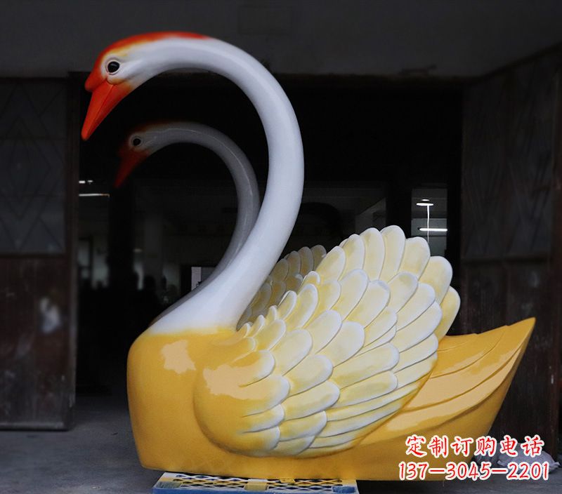 安阳爱心天鹅雕塑,让你的爱永生