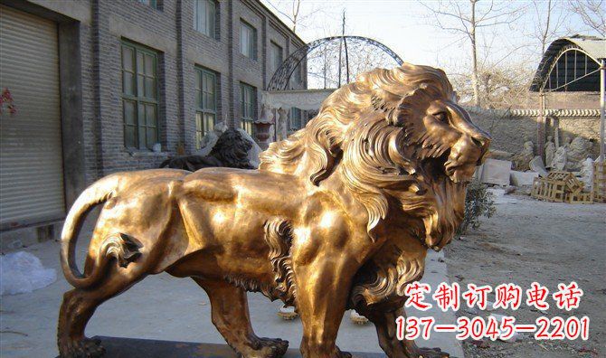 安阳黄铜精美西洋狮子铜雕