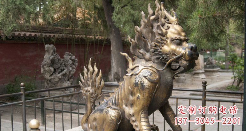 安阳钜惠雅致:优质黄铜铸铜麒麟雕塑