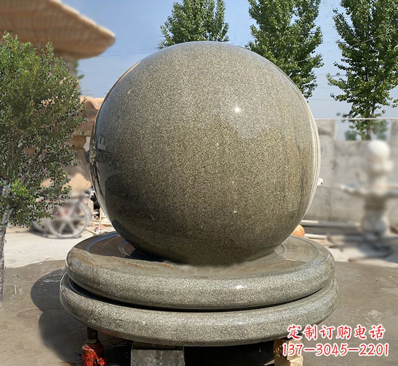 安阳品质保障黄锈石风水球雕塑