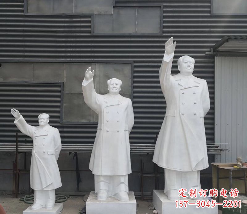 安阳追随主席足迹,收藏挥手毛主席校园伟人石雕