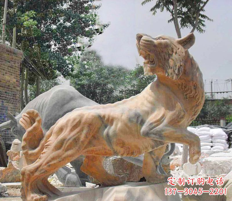 安阳象征力量与尊贵的老虎石雕