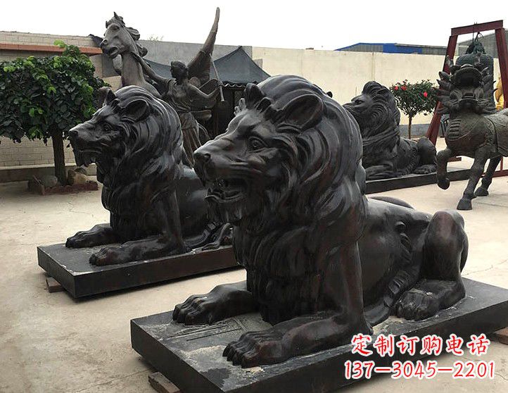 安阳汇丰手工铸铜狮子雕塑