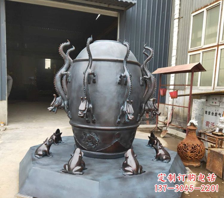 安阳浑天仪玻璃钢仿铜雕塑,活跃校园景观