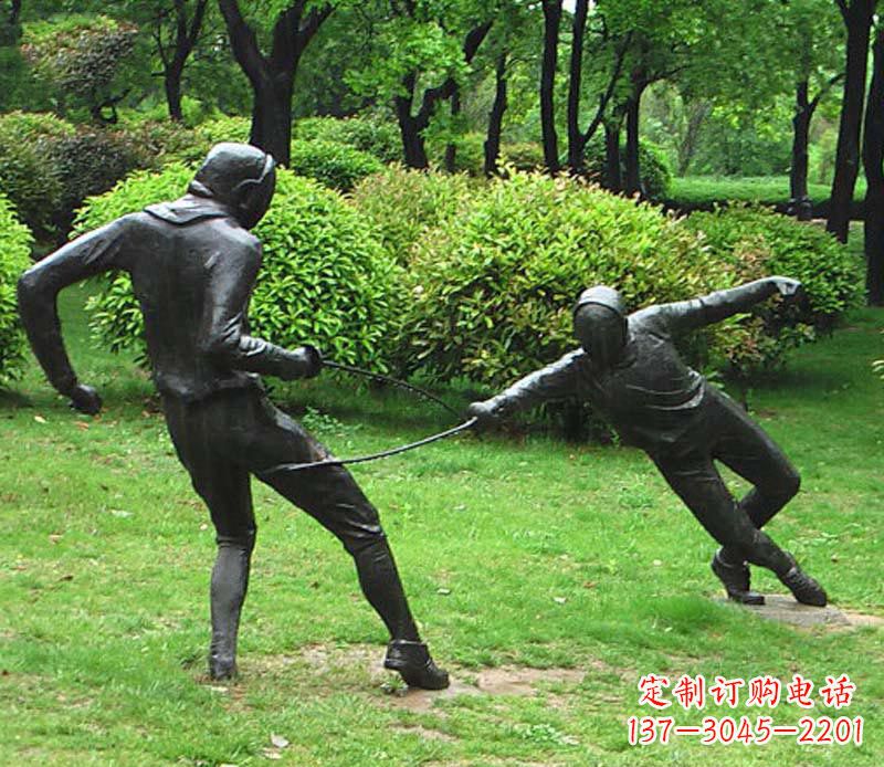 安阳铜雕艺术,精美运动员雕塑