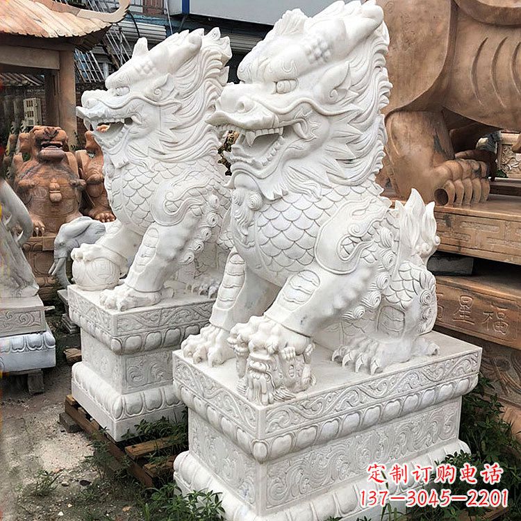 安阳财富守护神:吉祥纳福麒麟石雕