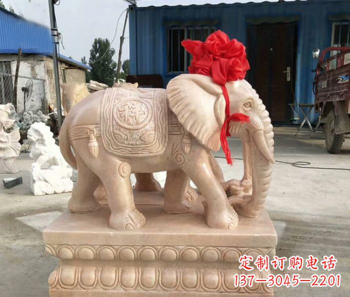 安阳欣赏晚霞红,给家里添大象雕塑