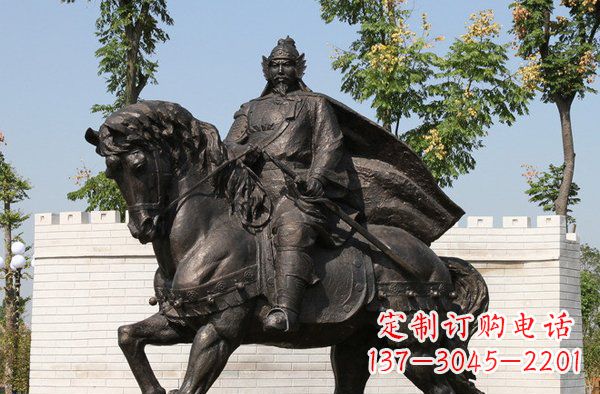 安阳将军骑马古代人物铜雕