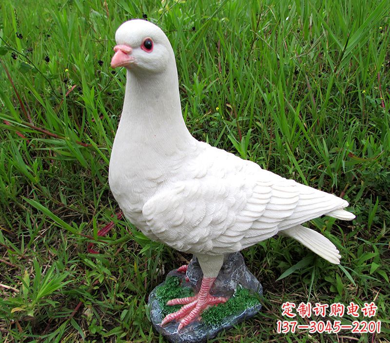 安阳角斗士广场鸽子雕塑,象征勇气和坚毅