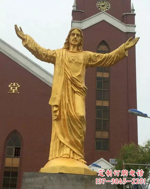 安阳高质量铸铜教堂耶稣雕塑
