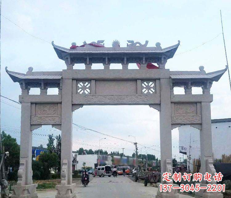 安阳中领雕塑,传承传统,卓越牌坊雕塑