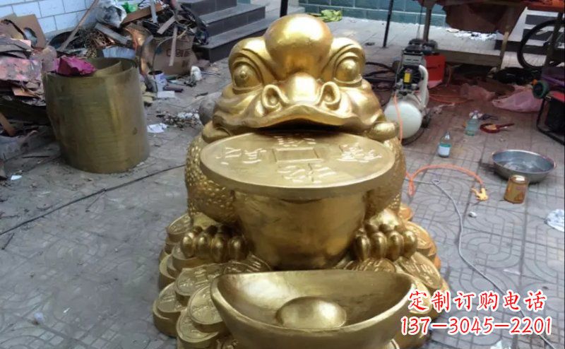 安阳铜质金蟾招财动物雕塑
