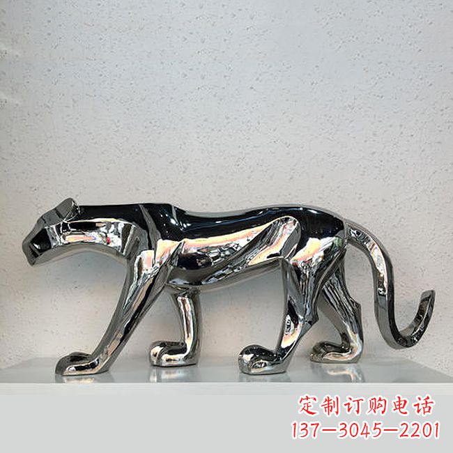 安阳杰出的不锈钢金钱豹雕塑