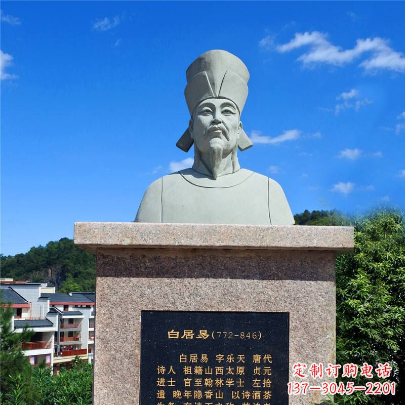 安阳白居易珍贵石雕头像