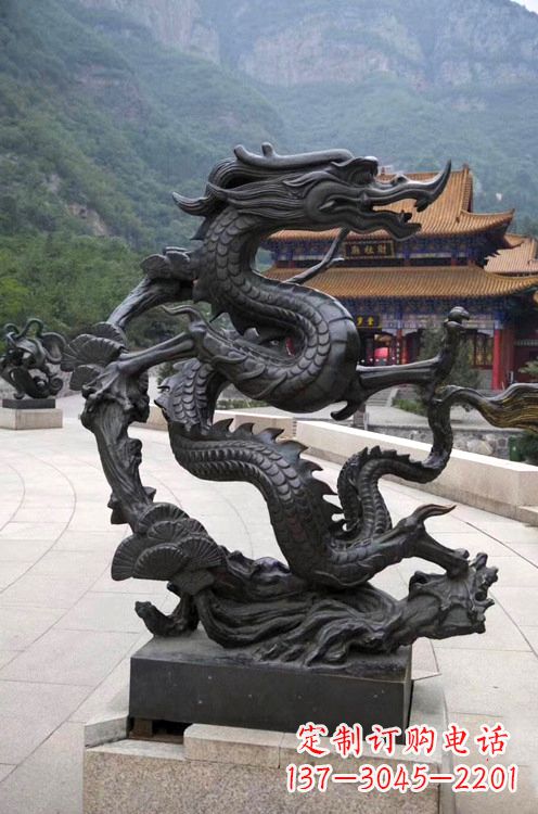 安阳精美纯铜青龙雕塑,增添景区广场气派