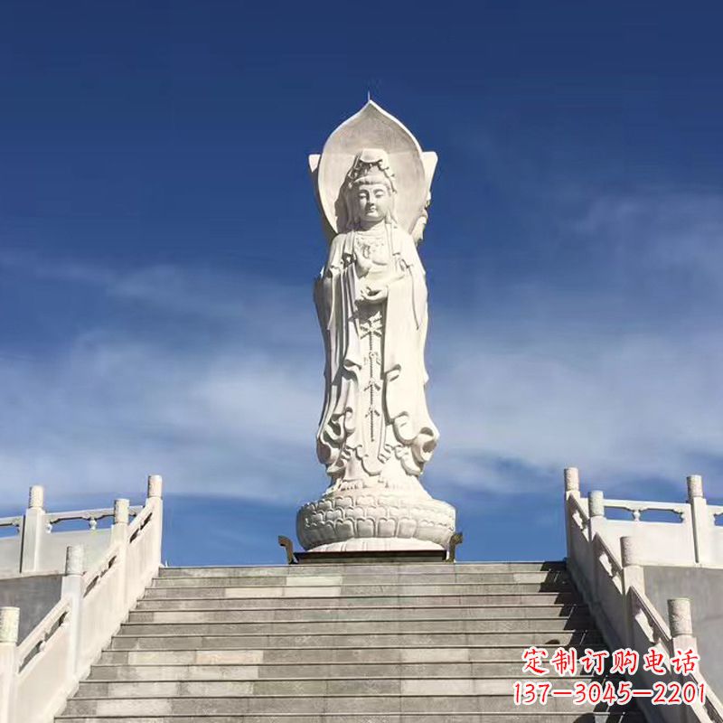 安阳专业定制三面观音石雕景观雕塑