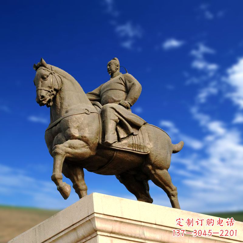 安阳领雕塑正大光明:李世民骑马景观雕塑
