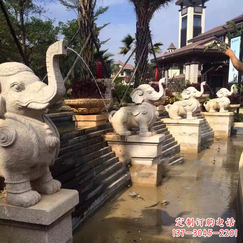安阳雕刻精美的大象雕塑