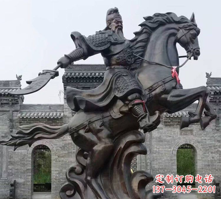 安阳高贵雄浑的大型铜铸关公雕塑