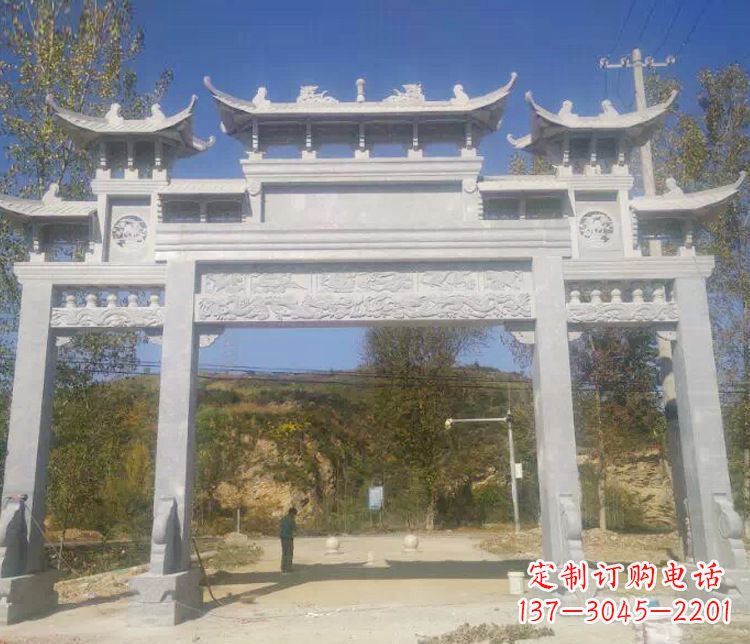 安阳中领雕塑:精雕制作仿古石牌坊石雕