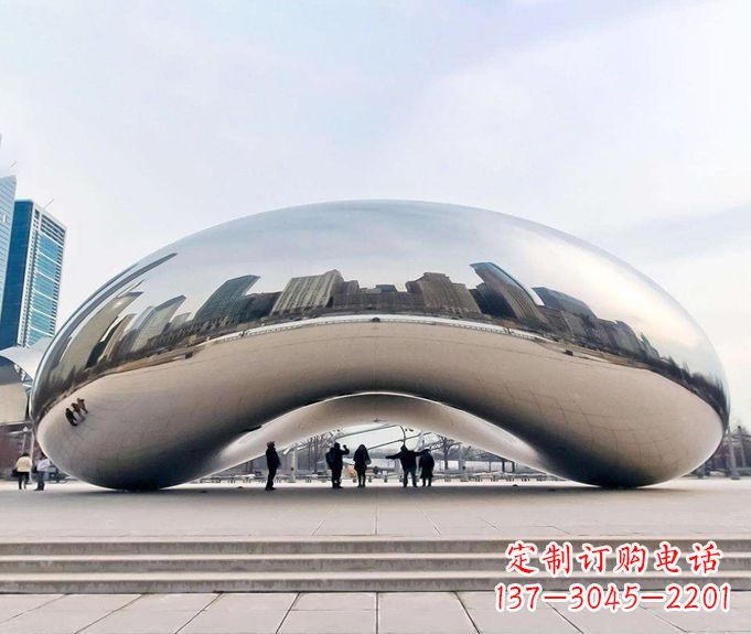 安阳镜面不锈钢大型拱门雕塑