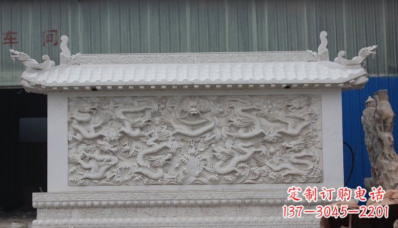 安阳九龙壁石雕塑——让礼堂充满豪华气息