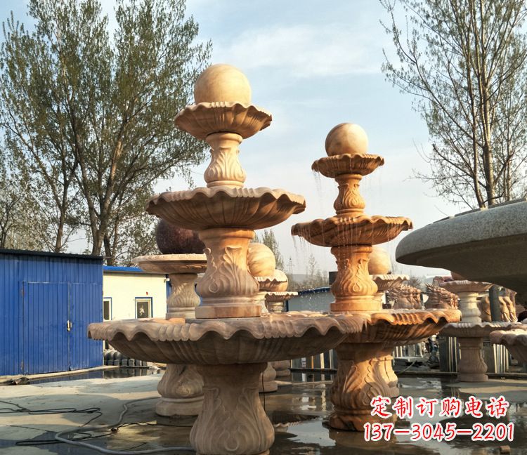 安阳古典九龙喷泉雕塑,可观赏九龙戏珠石